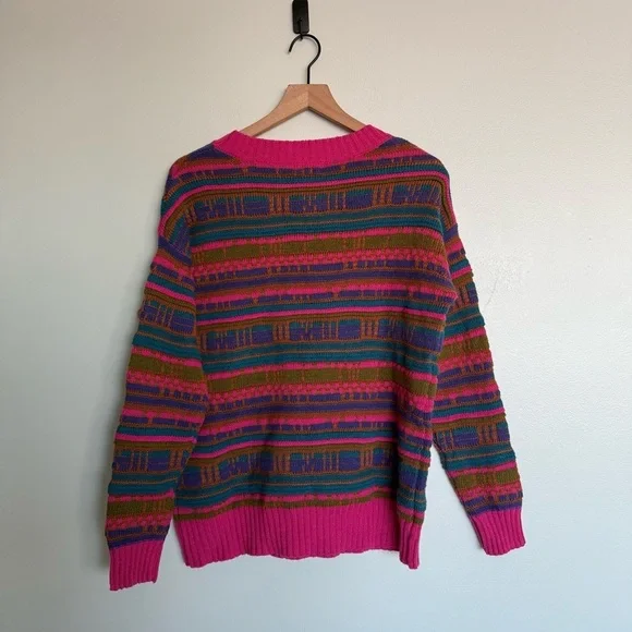 Wild Fable Retro 90s Chunky Knit Colorful Sweater - Picture 4 of 6